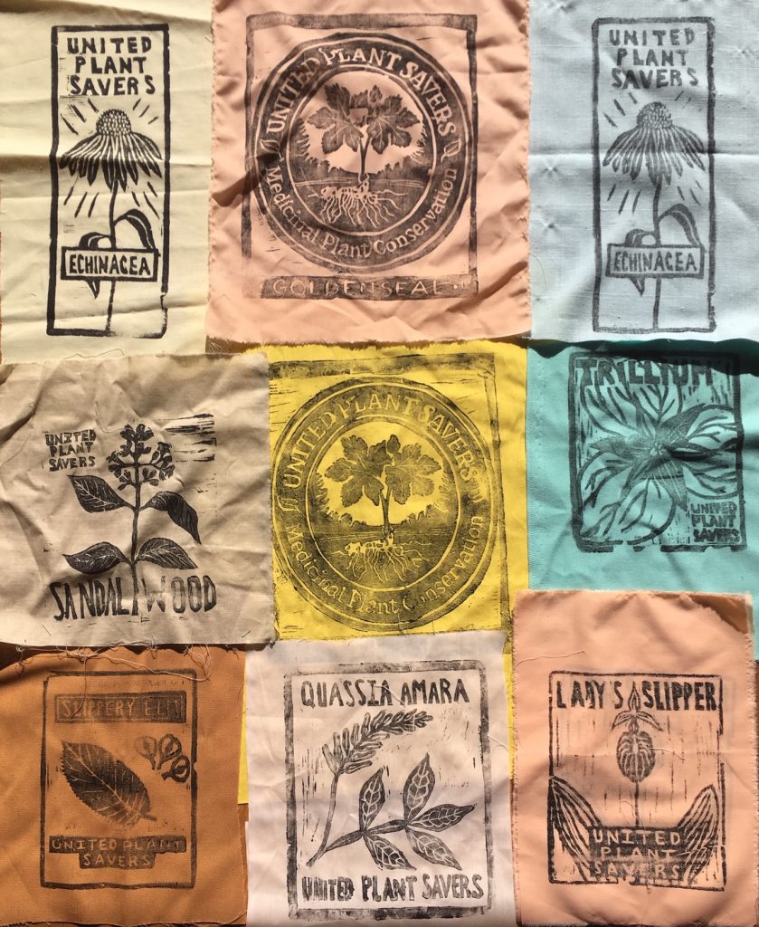 Block Print Plant Flag