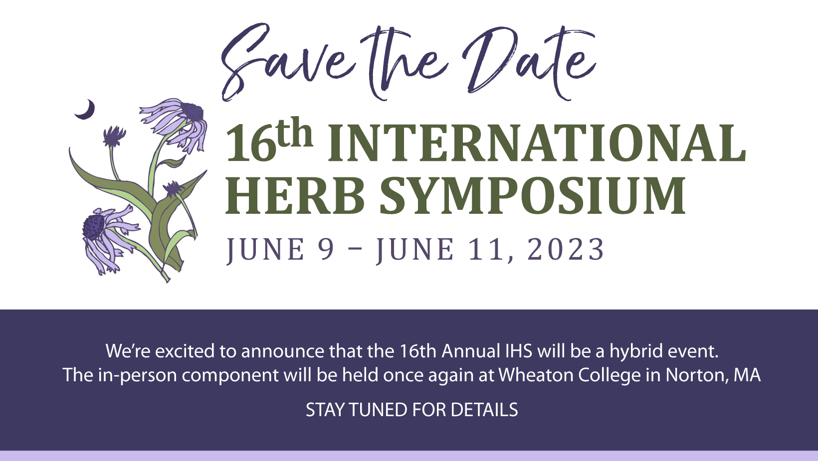 16th International Herb Symposium - Save the DAte