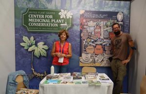 Marc Williams tending the UpS booth with Bernadette Montanari