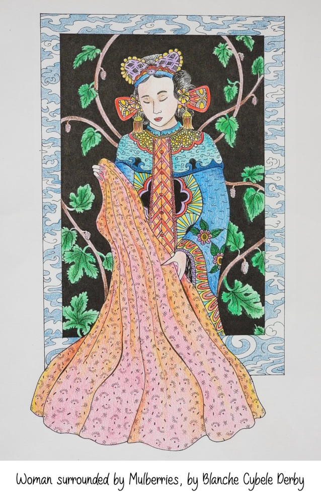 Woman-surrounded-by-Mulberries